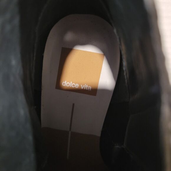 DOLCE VITA Yuri Perforated booties. Classic preppy Dark gray and camel sz 9.5 - Picture 9 of 11